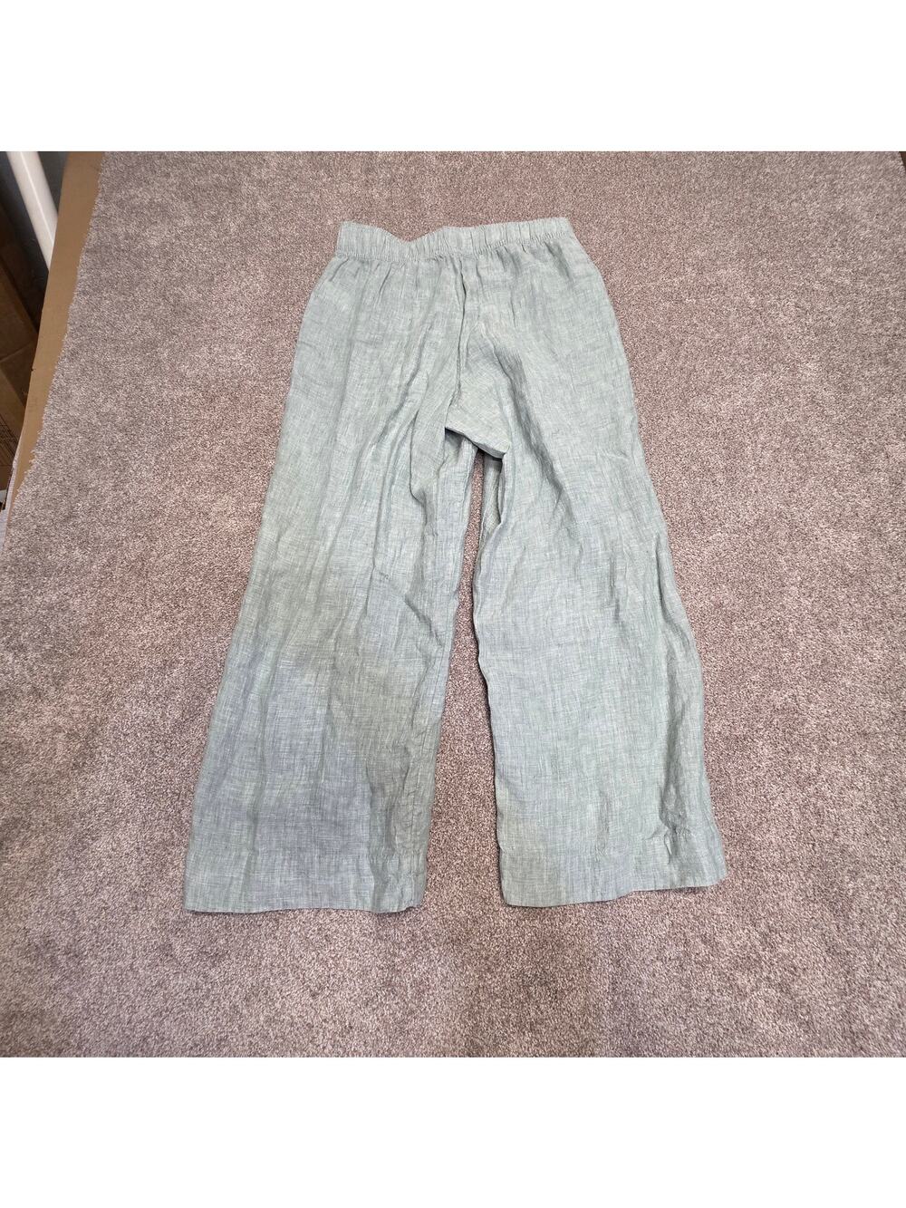 Boho Palazzo Barrel Relaxed fit Coastal Beachy Tahar sz M Linen Wide Leg Pants